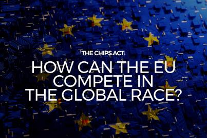 Semiconductor with a European flag